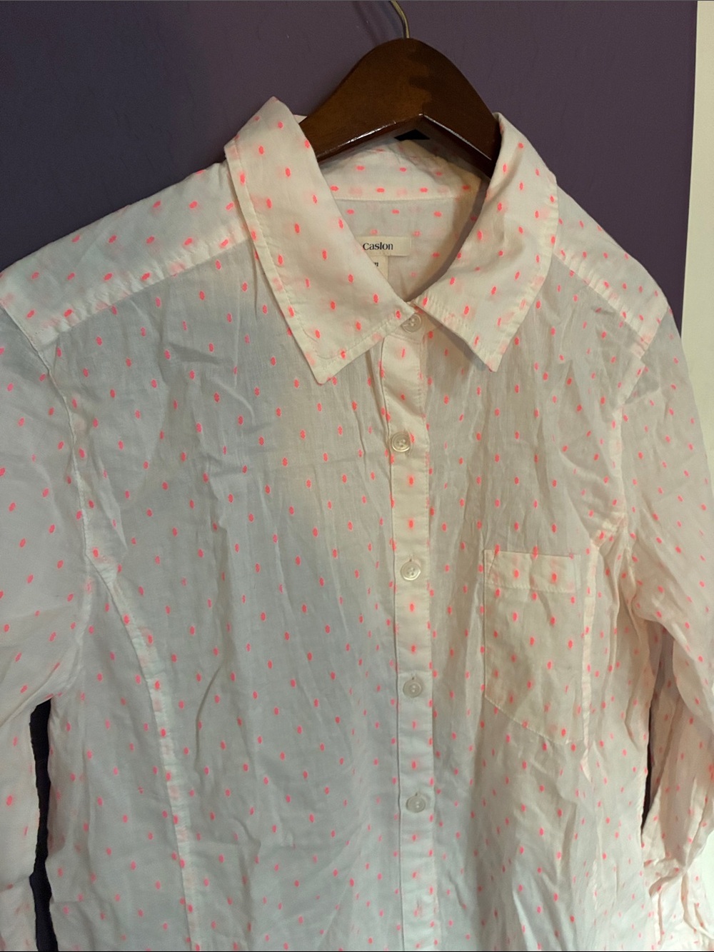 CASLON POLKA DOT BUTTON DOWN